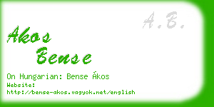 akos bense business card