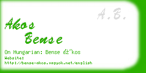 akos bense business card